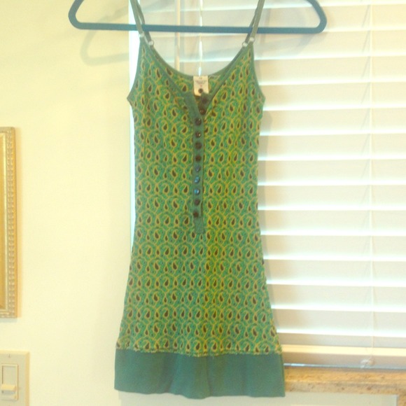 Free People Green Tank - Picture 1 of 2