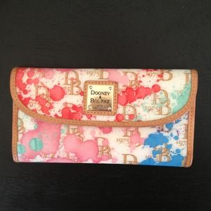 Authentic Paint Splatter Dooney & Burke Wallet