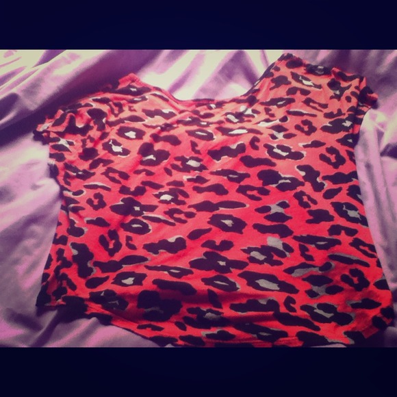 Cheetah Print Crop Shirt