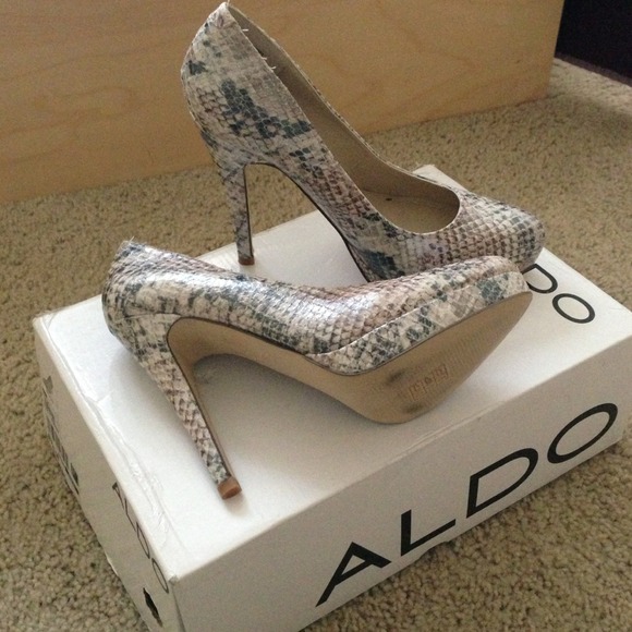 ALDO faux snakeskin pumps