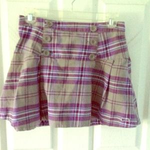Purple plaid skirt