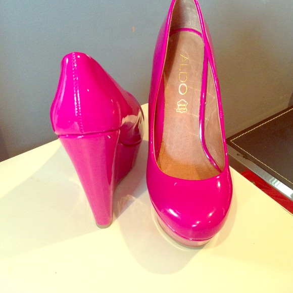 Magenta Wedged Heels from Aldo