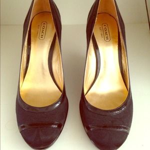 Sold!!!! COACH Black Wedges
