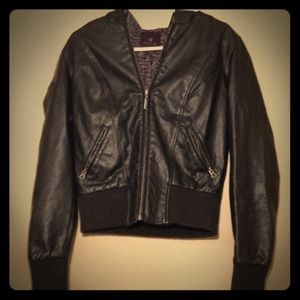 Trendy Leather Jacket with Inside Zebra Print
