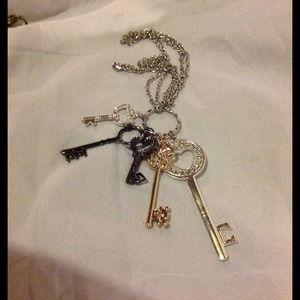 Key Charm Silver Necklace