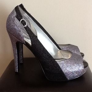 Fun glittered shoes.