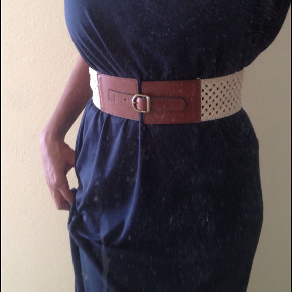 Steve Madden Crochet Waist Belt
