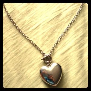 Silver heart necklace