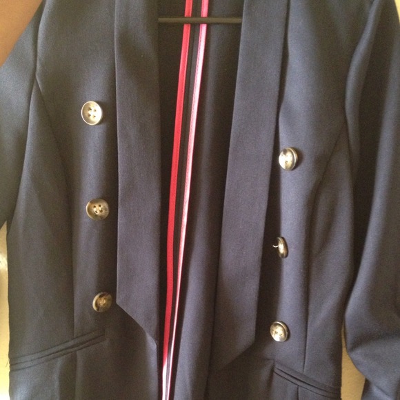 Navy blue Boyfriend Blazer From Charlotte Russe.