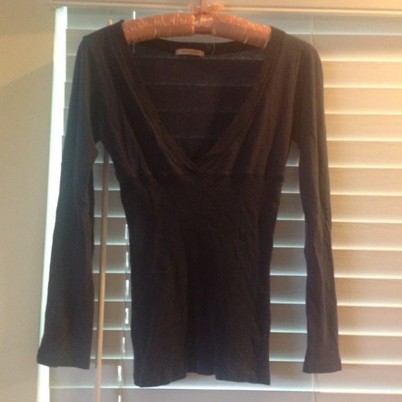 Navy V-Neck Top
