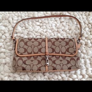 Coach signature fabric mini shoulder bag