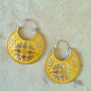 Yellow earrings