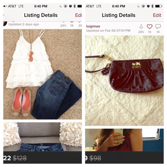 Bundle saved: 7 for all Mankind and coach wristlet