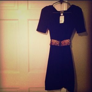 NWT H&M Little black dress with Cheetah belt 👗💕