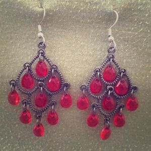 Red earrings