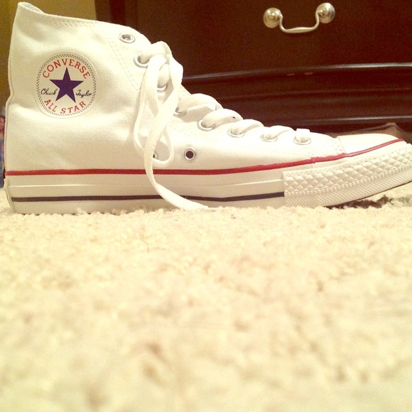 White Hightop Converses