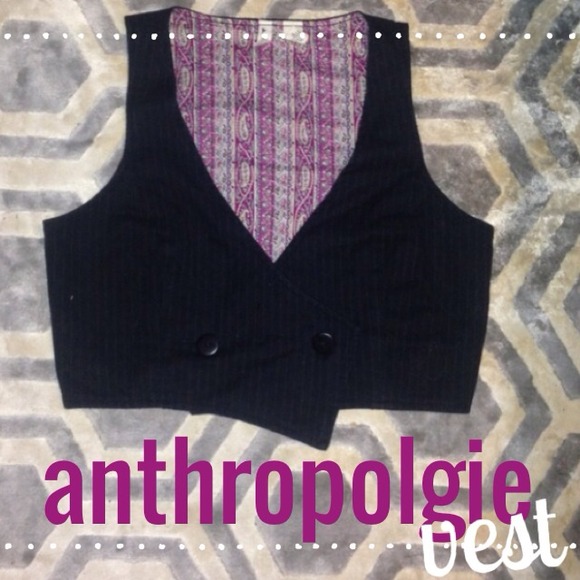 ❌❌SOLD❌❌Anthropologie Dark Navy Vest