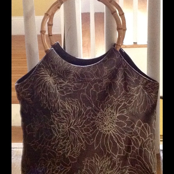 Old Navy 100% cotton satchel/hobo bag, beige. Nwot