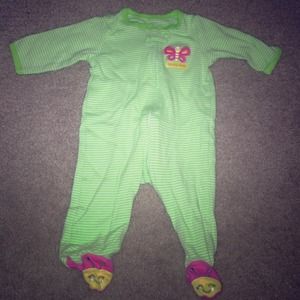 Green Butterfly Onesie 3 Months