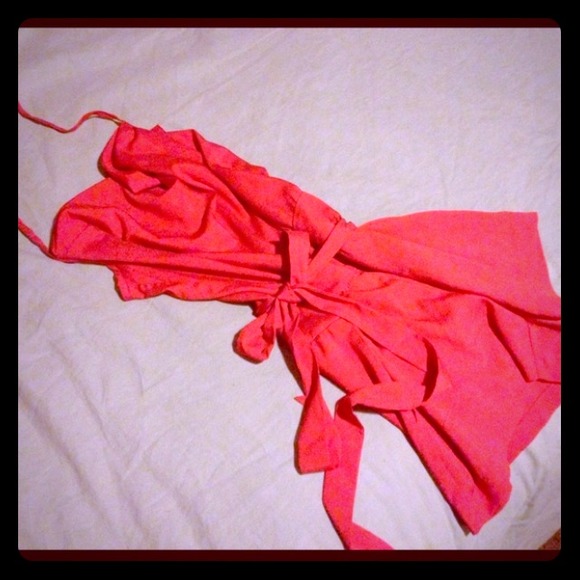 Like New Bebe Orange Romper