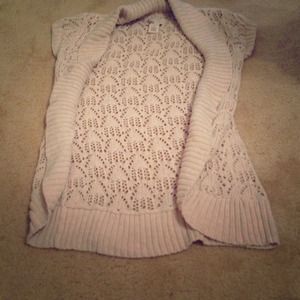 Beige knitted cardigan
