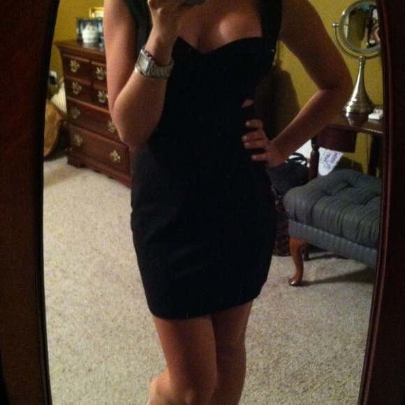Cutout Black Party Dress - Picture 3 of 3