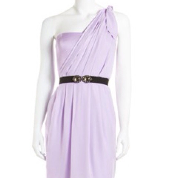 BCBG Max Azria One Shoulder Chiffon Dress