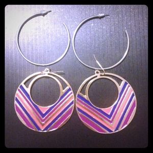 Funky hoop earrings