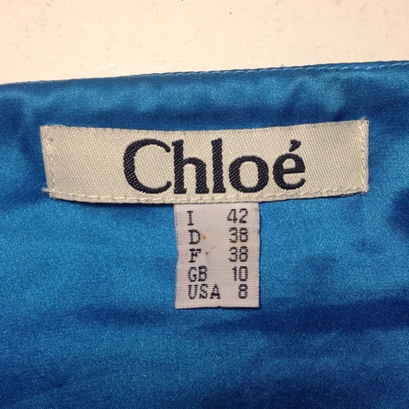 🚫SOLD🚫CHLOE Blue Silk Dress - Picture 3 of 4