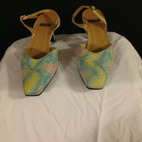 Stuart Weitzman slingback multicolored leather