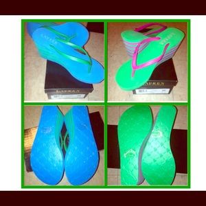 Authentic 1 pairs of Ralph Lauren wedge sandals