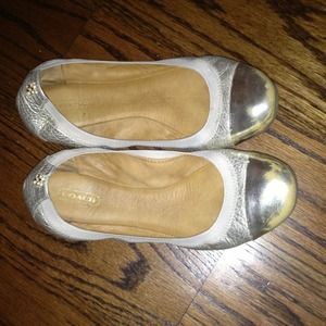 Metallic Leather Flats