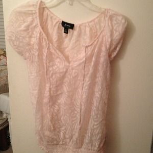 Pink sheer top