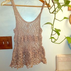 Beige crochet top