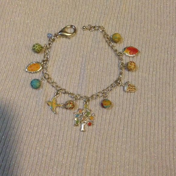 Macramé bracelet earrings and ring - Picture 2 of 3