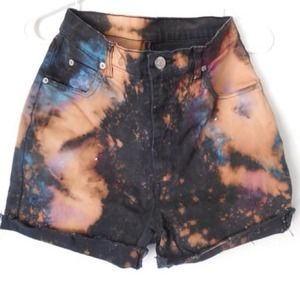 Hand Dyed Galaxy Denim Shorts