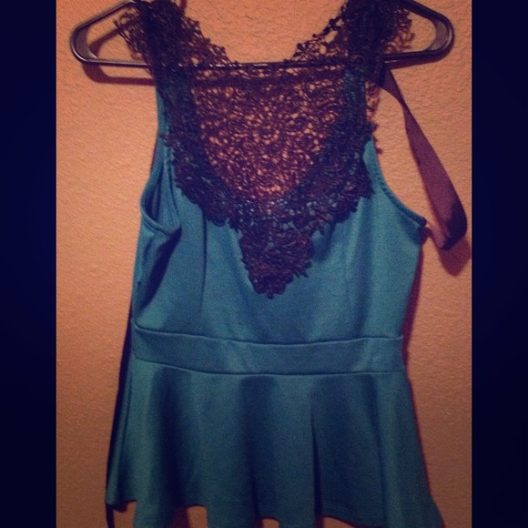 Turquoise with lace
