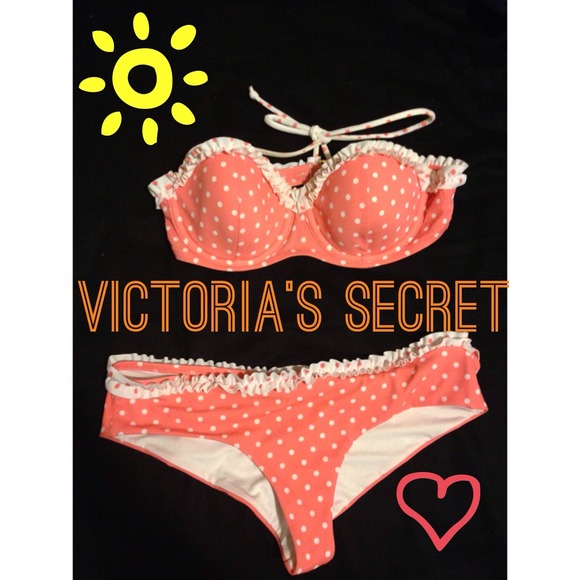 🌴Victoria's Secret Pink Polka Dot Bikini🌴