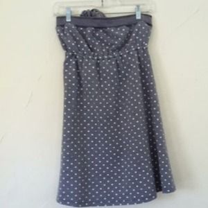 PINK Gray Polka Dot Swim Cover Dress