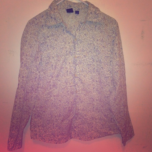 Floral button up shirt