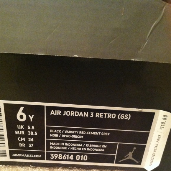 Jordan black cement 3s