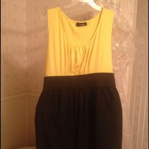 Yellow & black dress