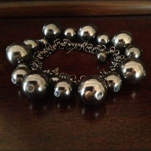 Hematite Colour Baubles bracelet