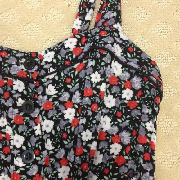 Black, Red and White Floral Dress - Picture 2 of 3