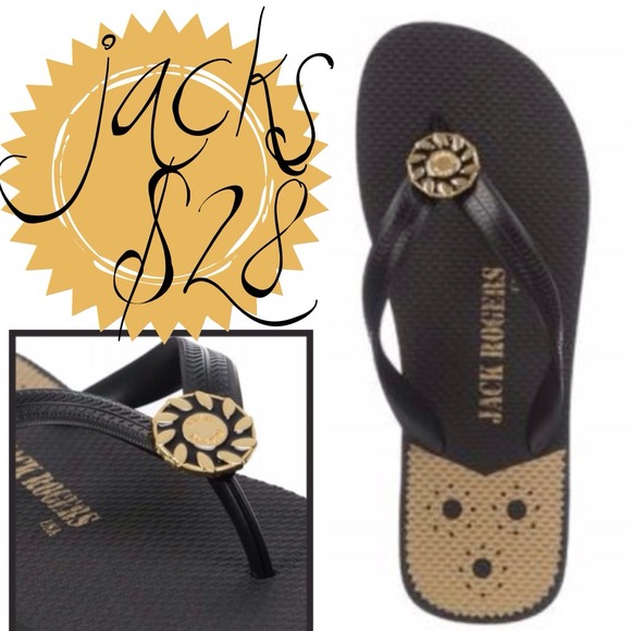 🌴SOLD🌴 Jack Rogers Gold Button Flip Flops