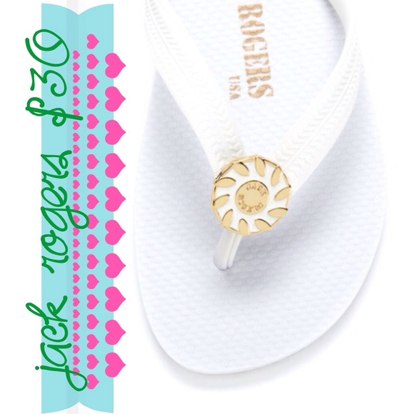 🌴SOLD🌴 Jack Rogers Gold Button Flip Flops