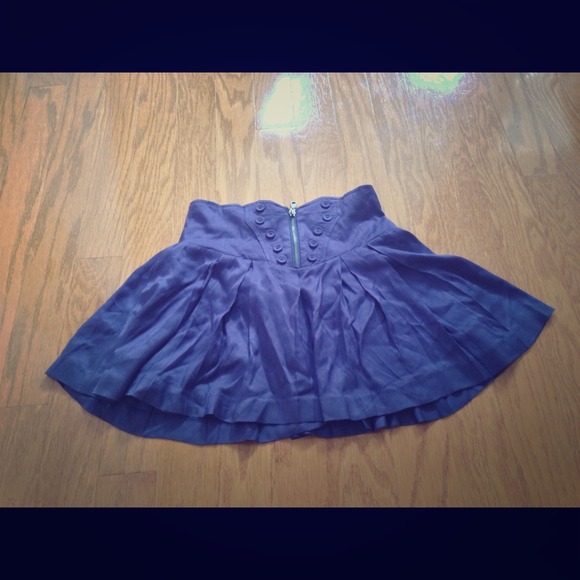 Forever 21 high waist skirt in cobalt blue