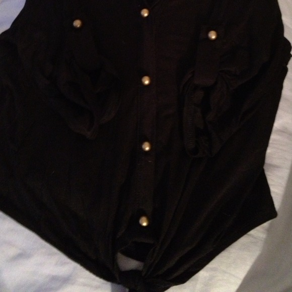 ❌Traded@reesy❌ Delia's xsm tie at waist black top