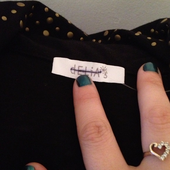 ❌Traded@reesy❌ Delia's xsm tie at waist black top