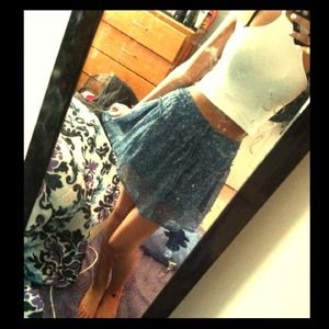 SOLD :) Floral skirt with adjustable waist tie